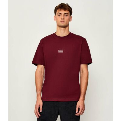 HUGO T-shirt Delastee Relaxed fit bordowy L HUGO T-shirt Delastee Relaxed fit bordowy L