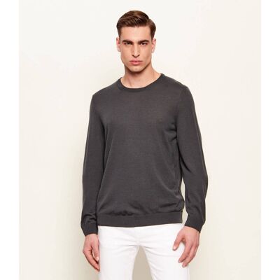 Boss BLACK Wełniany sweter Leno-P Slim Fit grafitowy M Boss BLACK Wełniany sweter Leno-P Slim Fit grafitowy M