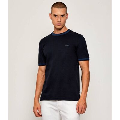 Boss BLACK T-shirt H-Tessler 200 Slim Fit mercerised granatowy L Boss BLACK T-shirt H-Tessler 200 Slim Fit mercerised granatowy L