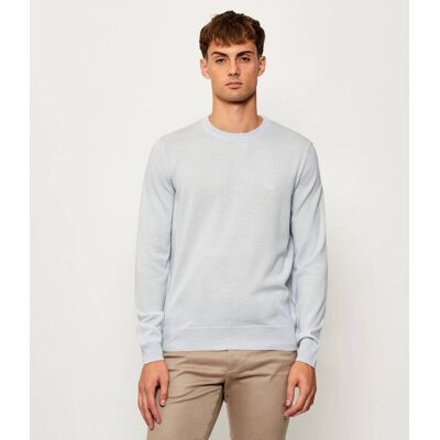 Boss BLACK Wełniany sweter Botto-L Regular Fit błękitny L Boss BLACK Wełniany sweter Botto-L Regular Fit błękitny L