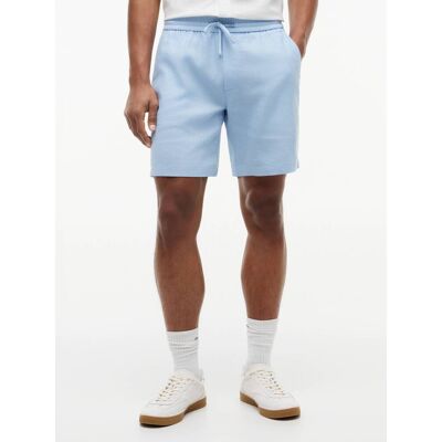 Tommy Hilfiger Lniane szorty chino DOVER Regular Fit niebieski 34 Tommy Hilfiger Lniane szorty chino DOVER Regular Fit niebieski 34