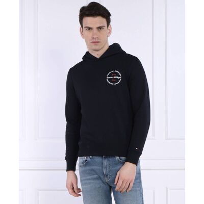 Tommy Hilfiger Bluza ROUNDEL HOODY Regular Fit granatowy L Tommy Hilfiger Bluza ROUNDEL HOODY Regular Fit granatowy L