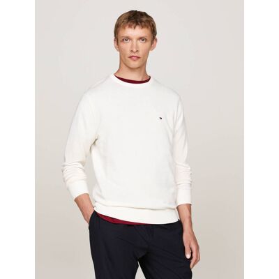 Tommy Hilfiger Sweter Regular Fit ecru L Tommy Hilfiger Sweter Regular Fit ecru L