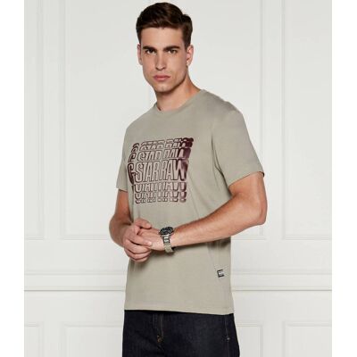 G- Star Raw T-shirt Regular Fit beżowy S G- Star Raw T-shirt Regular Fit beżowy S