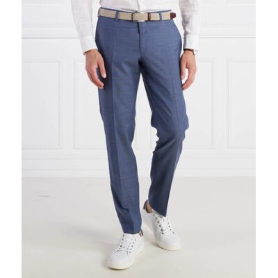 Joop! Wełniane spodnie Slim Fit niebieski 56 Joop! Wełniane spodnie Slim Fit niebieski 56