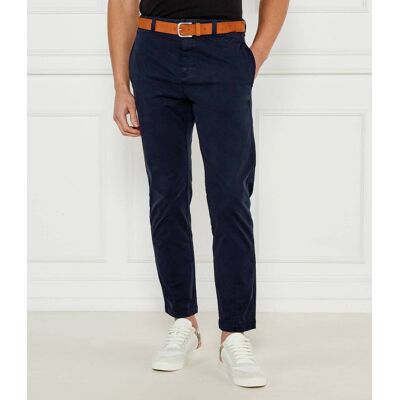 HUGO Spodnie chino David251D Slim Fit granatowy 32/32 HUGO Spodnie chino David251D Slim Fit granatowy 32/32