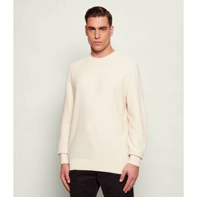 Boss BLACK Sweter H-Imberto Regular Fit beżowy XL Boss BLACK Sweter H-Imberto Regular Fit beżowy XL