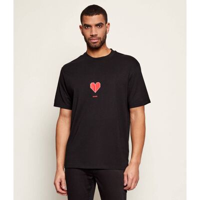 HUGO T-shirt Dalentin Regular Fit czarny XS HUGO T-shirt Dalentin Regular Fit czarny XS