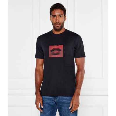 HUGO T-shirt Deterni Regular Fit czarny S HUGO T-shirt Deterni Regular Fit czarny S