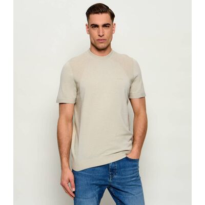 Boss GREEN Sweter KN_Momentum-Lite TS Regular Fit beżowy XXL Boss GREEN Sweter KN_Momentum-Lite TS Regular Fit beżowy XXL