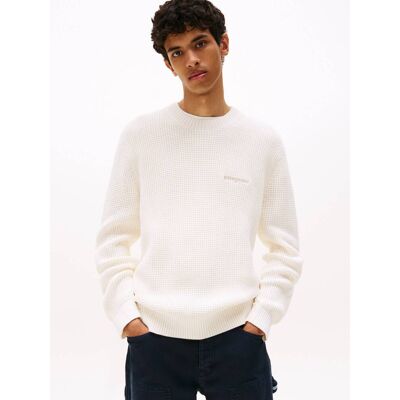 Tommy Jeans Sweter Regular Fit ecru XXL Tommy Jeans Sweter Regular Fit ecru XXL