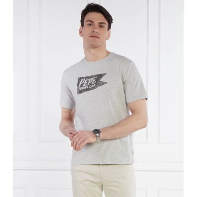 Pepe Jeans London T-shirt SINGLE CARDIFF Regular Fit szary XXL Pepe Jeans London T-shirt SINGLE CARDIFF Regular Fit szary XXL