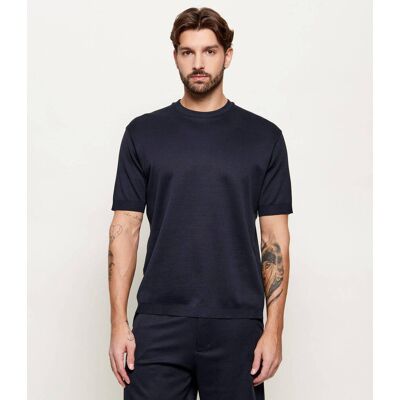 Herno T-shirt Regular Fit granatowy 54 Herno T-shirt Regular Fit granatowy 54