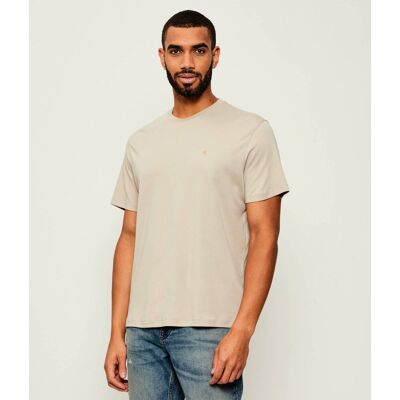Calvin Klein T-shirt Regular Fit pima beżowy S Calvin Klein T-shirt Regular Fit pima beżowy S