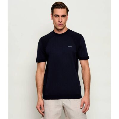 Boss GREEN Sweter KN_Momentum-Lite TS Regular Fit granatowy M Boss GREEN Sweter KN_Momentum-Lite TS Regular Fit granatowy M