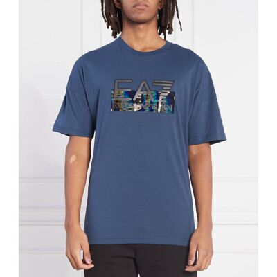 EA7 T-shirt Regular Fit morski M EA7 T-shirt Regular Fit morski M