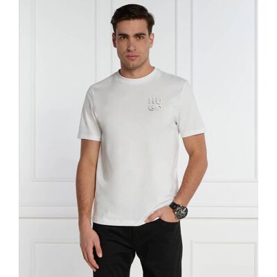 HUGO T-shirt Detzington241 Regular Fit biały XXL HUGO T-shirt Detzington241 Regular Fit biały XXL
