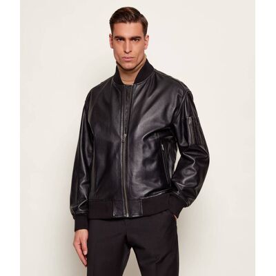 Boss ORANGE Skórzana kurtka bomber Jakri Regular Fit czarny 56 Boss ORANGE Skórzana kurtka bomber Jakri Regular Fit czarny 56