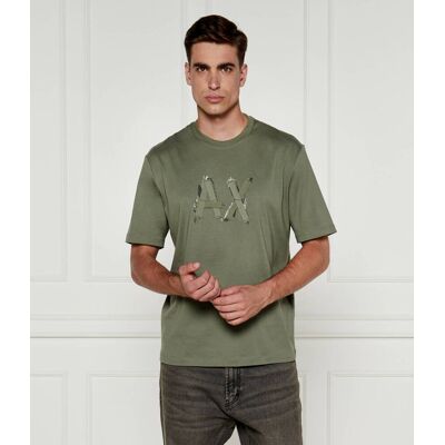 Giorgio Armani Exchange T-shirt Regular Fit oliwkowy S Giorgio Armani Exchange T-shirt Regular Fit oliwkowy S