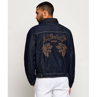 AllSaints Jeansowa kurtka Union Tigers Regular Fit granatowy XL AllSaints Jeansowa kurtka Union Tigers Regular Fit granatowy XL