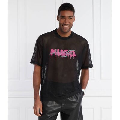 HUGO T-shirt dstaros Oversize fit czarny XL HUGO T-shirt dstaros Oversize fit czarny XL