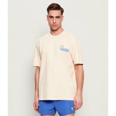 Guess Underwear T-shirt FOLIAGE Regular Fit beżowy L Guess Underwear T-shirt FOLIAGE Regular Fit beżowy L