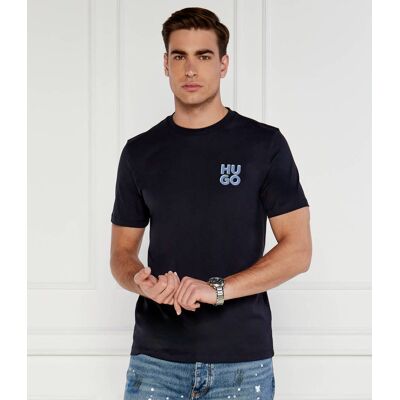 HUGO T-shirt Regular Fit granatowy S HUGO T-shirt Regular Fit granatowy S