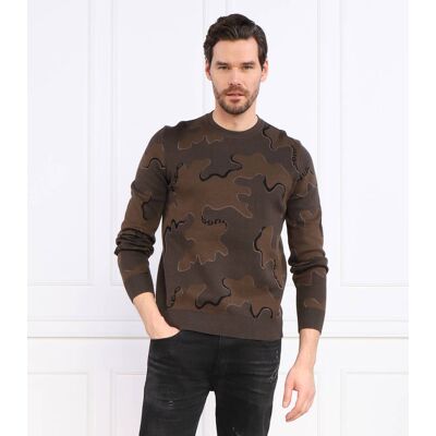 HUGO Sweter Scubo Regular Fit z dodatkiem wełny zielony XXL HUGO Sweter Scubo Regular Fit z dodatkiem wełny zielony XXL