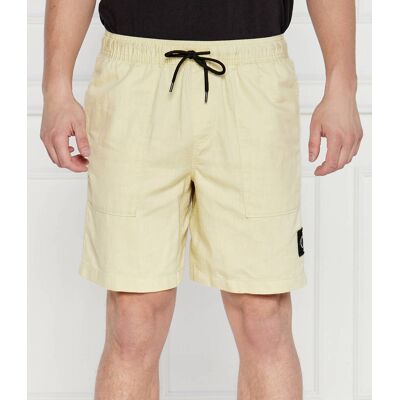Calvin Klein Jeans Szorty z dodatkiem lnu beżowy XL Calvin Klein Jeans Szorty z dodatkiem lnu beżowy XL