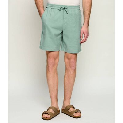 Tommy Hilfiger Lniane szorty chino DOVER Regular Fit zielony 30 Tommy Hilfiger Lniane szorty chino DOVER Regular Fit zielony 30
