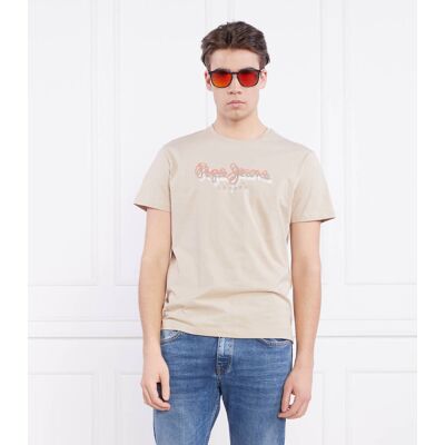 Pepe Jeans London T-shirt RICHME Regular Fit beżowy S Pepe Jeans London T-shirt RICHME Regular Fit beżowy S