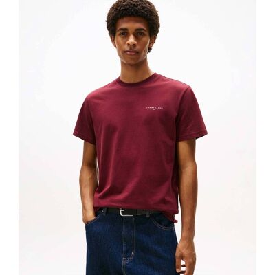 Tommy Jeans T-shirt Slim Fit bordowy XXL Tommy Jeans T-shirt Slim Fit bordowy XXL