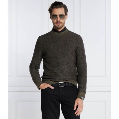 Boss BLACK Wełniany sweter Marameo Regular Fit brązowy XXXL Boss BLACK Wełniany sweter Marameo Regular Fit brązowy XXXL