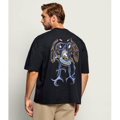AllSaints T-shirt Raptour Loose fit czarny S AllSaints T-shirt Raptour Loose fit czarny S