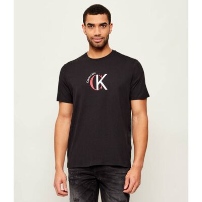 Calvin Klein Jeans T-shirt 2TONE CK GRAPHIC Regular Fit czarny XXL Calvin Klein Jeans T-shirt 2TONE CK GRAPHIC Regular Fit czarny XXL