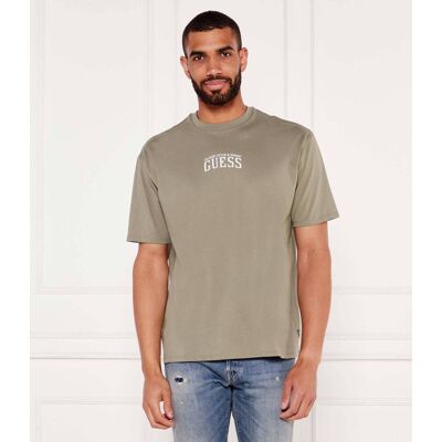 Guess T-shirt MIRROR Classic fit oliwkowy M Guess T-shirt MIRROR Classic fit oliwkowy M