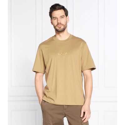 Michael Kors T-shirt EMB LOGO TEE Regular Fit brązowy L Michael Kors T-shirt EMB LOGO TEE Regular Fit brązowy L