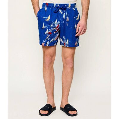 Tommy Jeans Lniane szorty Regular Fit niebieski M Tommy Jeans Lniane szorty Regular Fit niebieski M