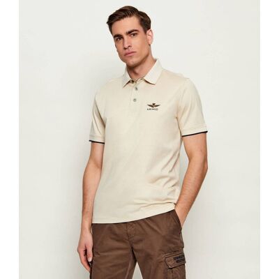 Aeronautica Militare Polo Regular Fit beżowy XXXL Aeronautica Militare Polo Regular Fit beżowy XXXL