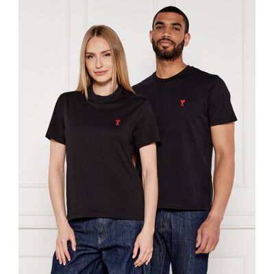 AMI Paris T-shirt Classic fit czarny S AMI Paris T-shirt Classic fit czarny S