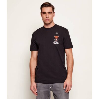 Philipp Plein T-shirt Plein Fox Regular Fit czarny XXL Philipp Plein T-shirt Plein Fox Regular Fit czarny XXL