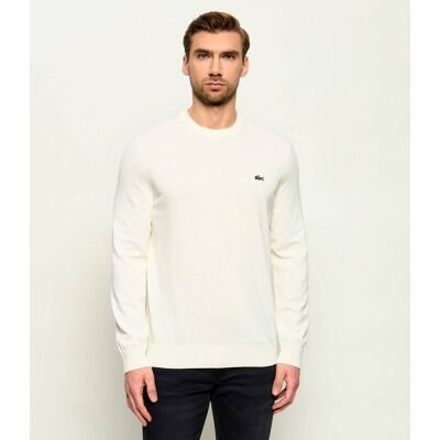 Lacoste Sweter Regular Fit biały XL Lacoste Sweter Regular Fit biały XL
