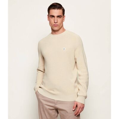 Boss BLACK Sweter C-Ullian Regular Fit beżowy XL Boss BLACK Sweter C-Ullian Regular Fit beżowy XL