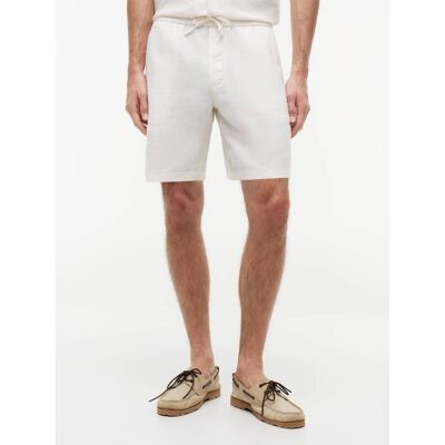 Tommy Hilfiger Lniane szorty chino DOVER Regular Fit ecru 34 Tommy Hilfiger Lniane szorty chino DOVER Regular Fit ecru 34