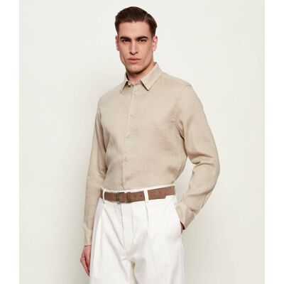 Drykorn Lniana koszula RAMIS Regular Fit beżowy XXL Drykorn Lniana koszula RAMIS Regular Fit beżowy XXL