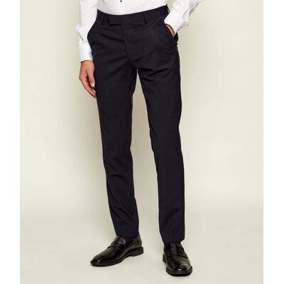 Karl Lagerfeld Wełniane spodnie Slim Fit granatowy 50 Karl Lagerfeld Wełniane spodnie Slim Fit granatowy 50