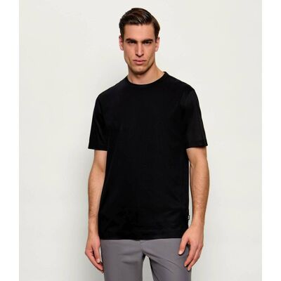 Boss BLACK T-shirt Thompson Slim Fit mercerised czarny M Boss BLACK T-shirt Thompson Slim Fit mercerised czarny M