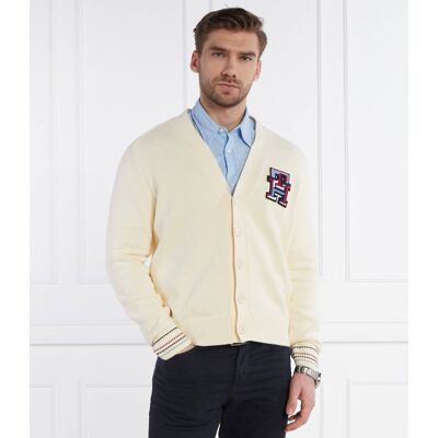 Tommy Hilfiger Kardigan Loose fit kremowy XL Tommy Hilfiger Kardigan Loose fit kremowy XL