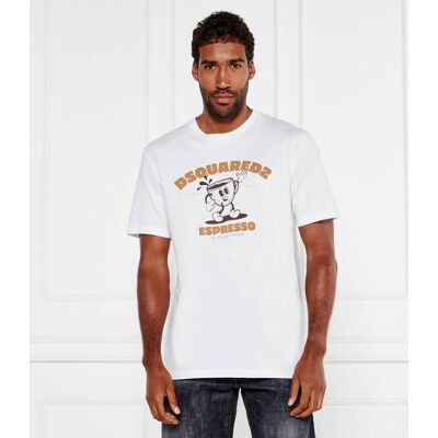 Dsquared2 T-shirt Regular Fit biały M Dsquared2 T-shirt Regular Fit biały M