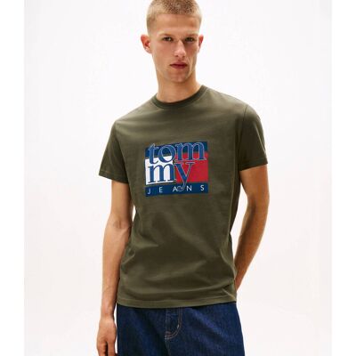 Tommy Jeans T-shirt Slim Fit zielony XL Tommy Jeans T-shirt Slim Fit zielony XL